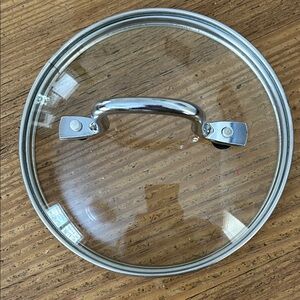 Calphalon Round Glass Lid with Metal Handle and Outer Rim